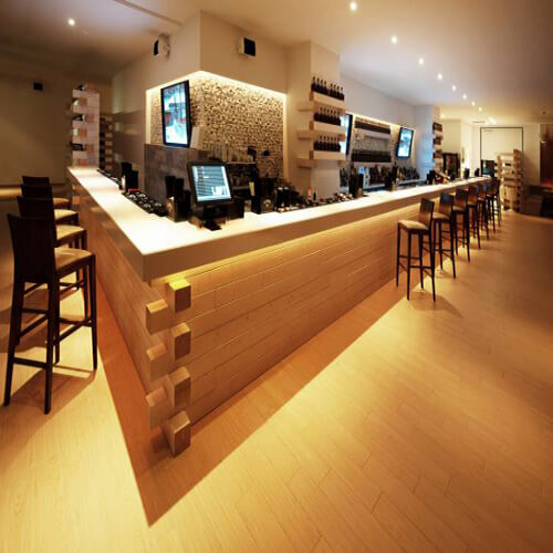 Thi công đá solid surface làm quầy bar- nhà hàng tại Silver Mountain Resort